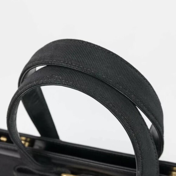 Authentic Salvatore Ferragamo Black Ribbon Leather Bag - Picture 13 of 15